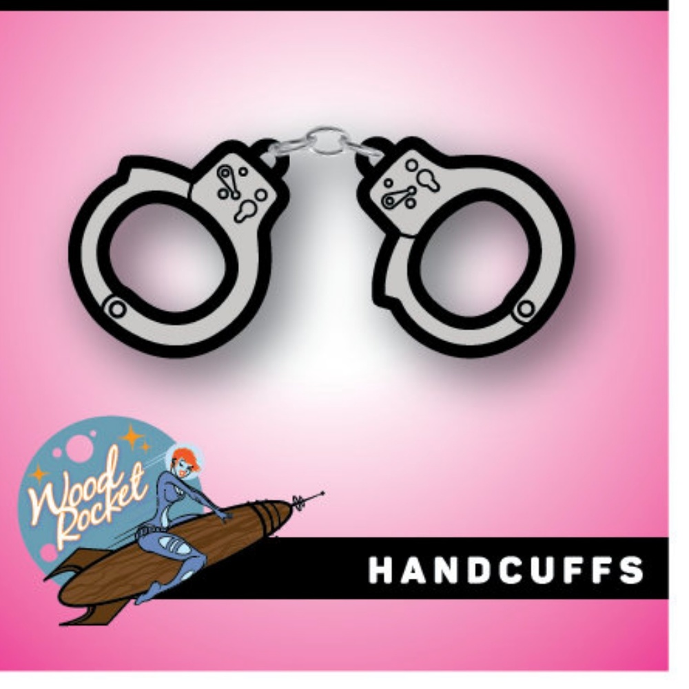 NWT Handcuff enamel lapel pin BDSM